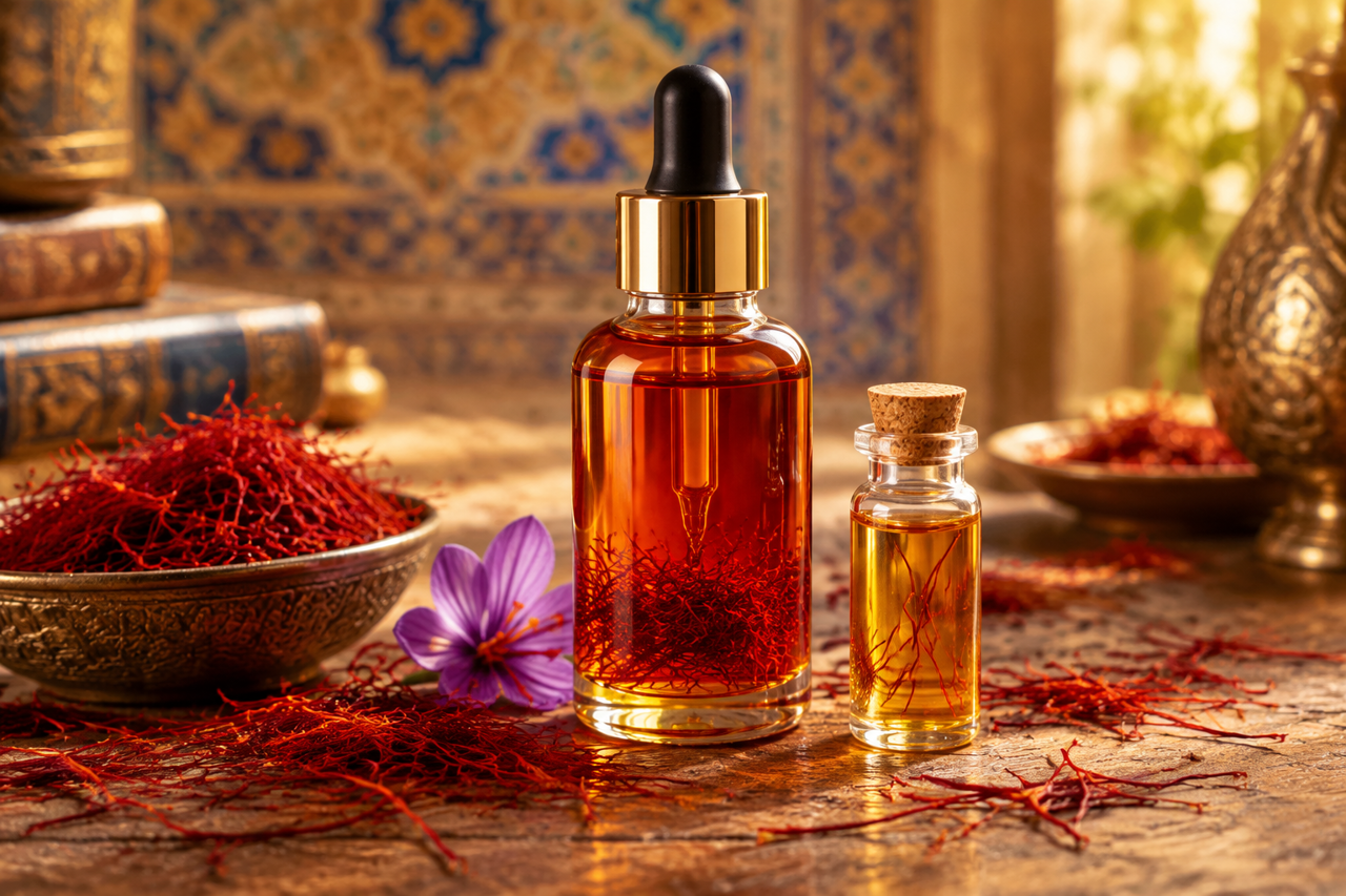 عصاره و اسانس زعفران؛ از جادوی رنگ و عطر تا کاربردهای شگفتانگیز در صنعت و سلامت